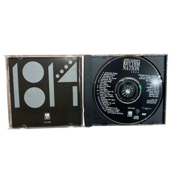 Vintage 1989 Janet Jackson Rhythm Nation 1814 Music Audio CD VG Condition - Picture 2 of 3